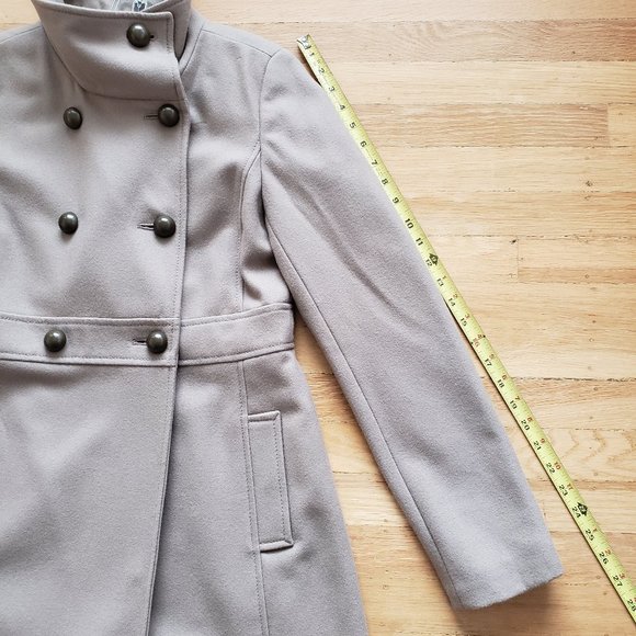 Old Navy Womens wool blend double-breasted mocha mauve gray peacoat lined size S - Picture 9 of 14